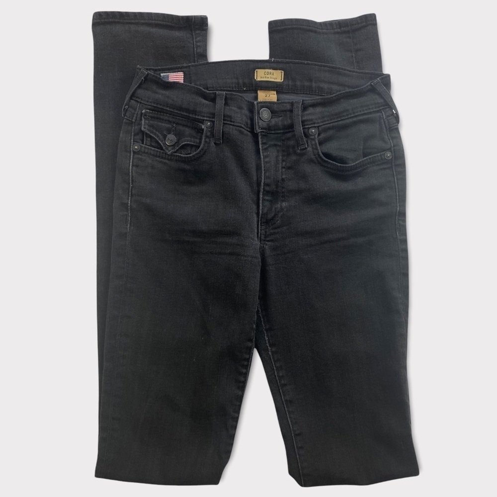 True Religion Womens Cora Mid Rise Straight Jeans